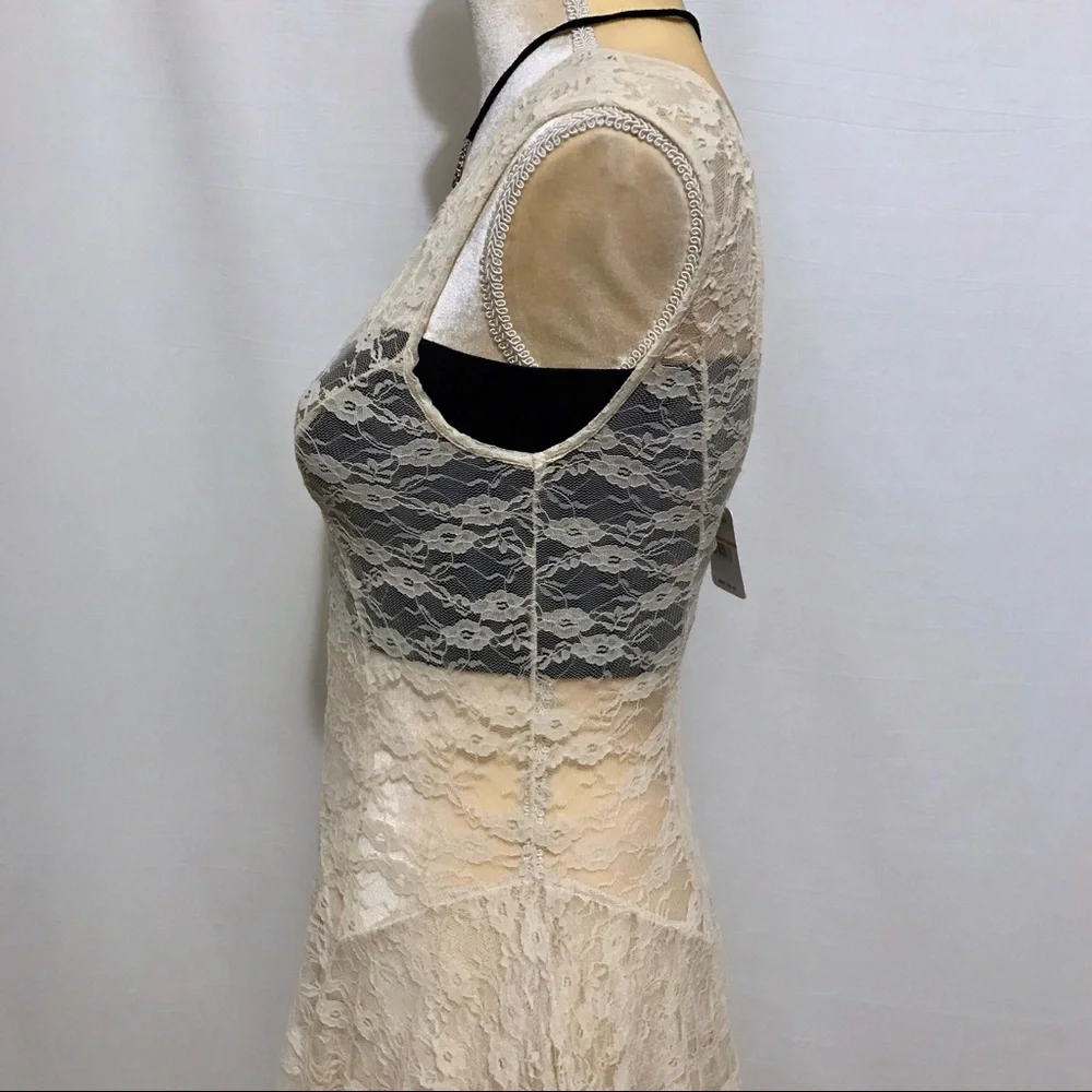Free People NWT French Court Sheer Lace Tiered Dress Women S - Picture 7 of 16